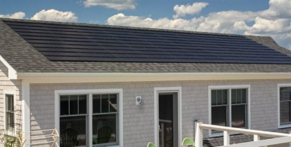 Certainteed'S Apollo Solar Roof Shingles Installed On A Single Family Home On Top Of Normal Roff Shingles