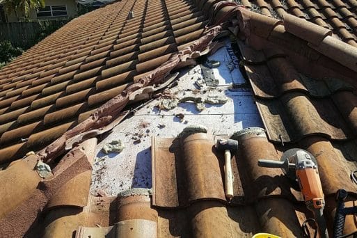 Damaged Roof Underlayment